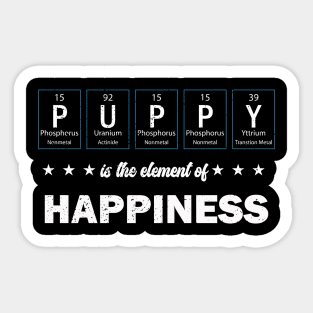 PUPPY The Element of Happiness Sticker